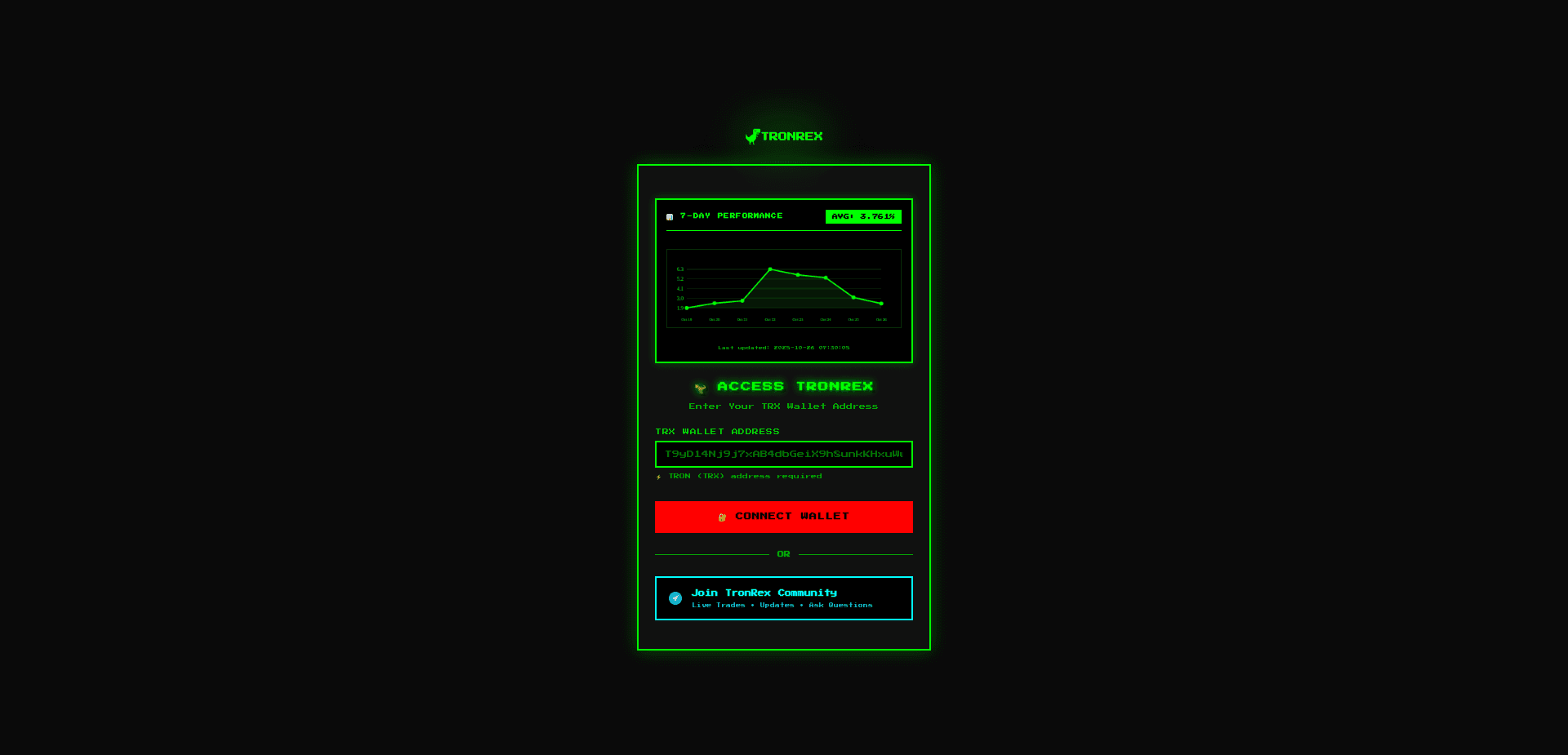 Screenshot for tronrex.pro - 0