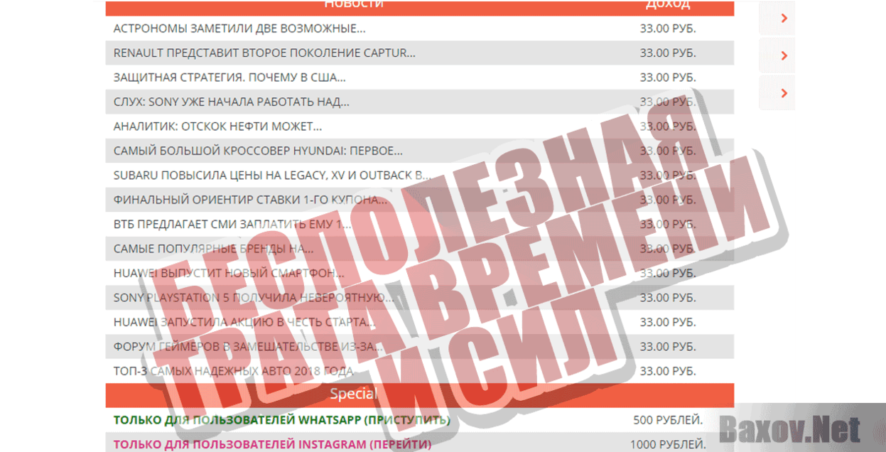 Читай и зарабатывай Бесполезная трата времени и сил