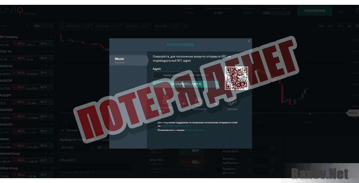 UNIQmarket Потеря денег