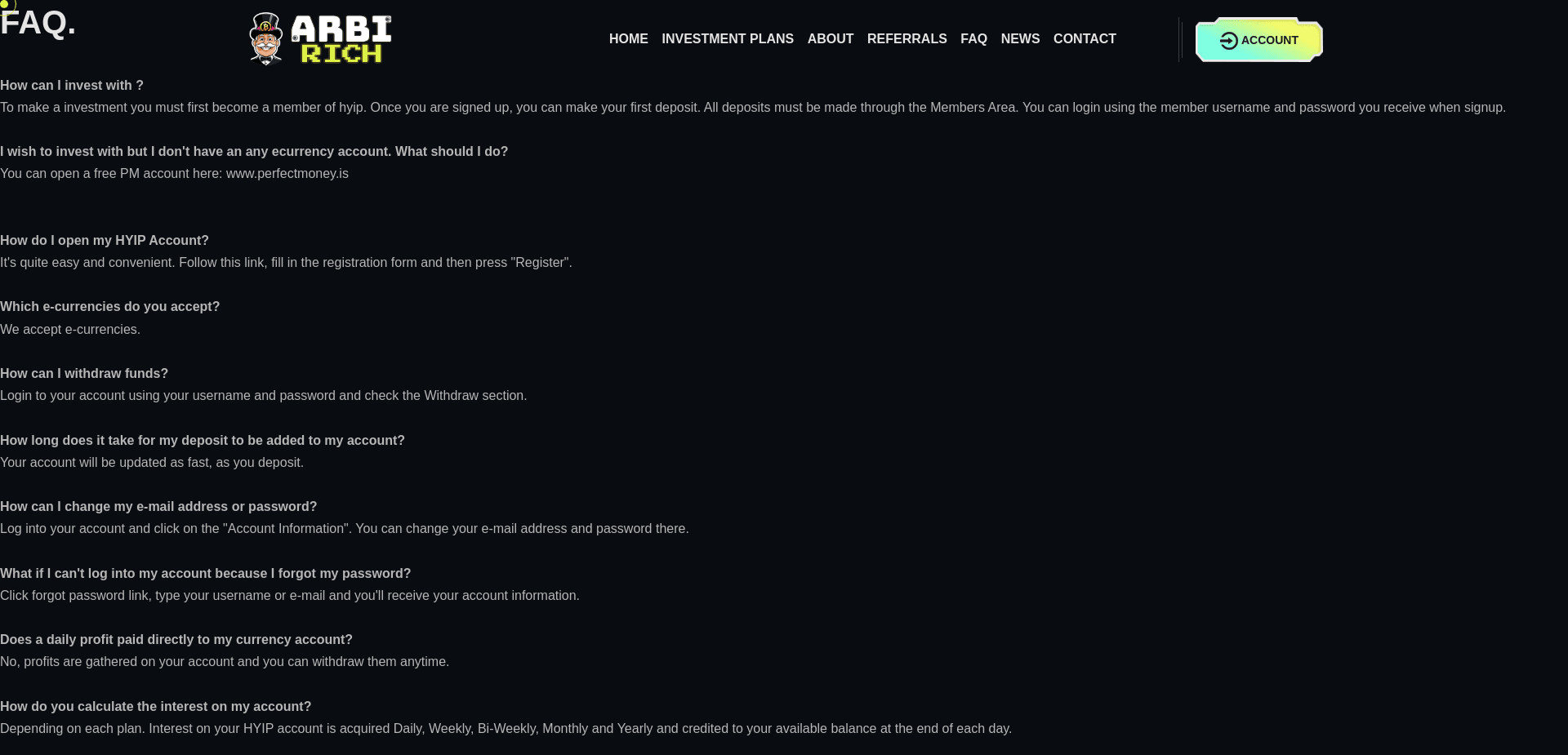 Screenshot for arbirich.io - 3