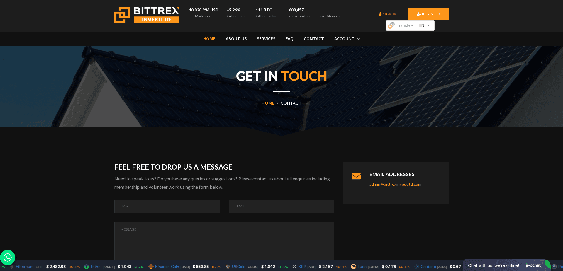 Screenshot for bittrexinvestltd.com - 4