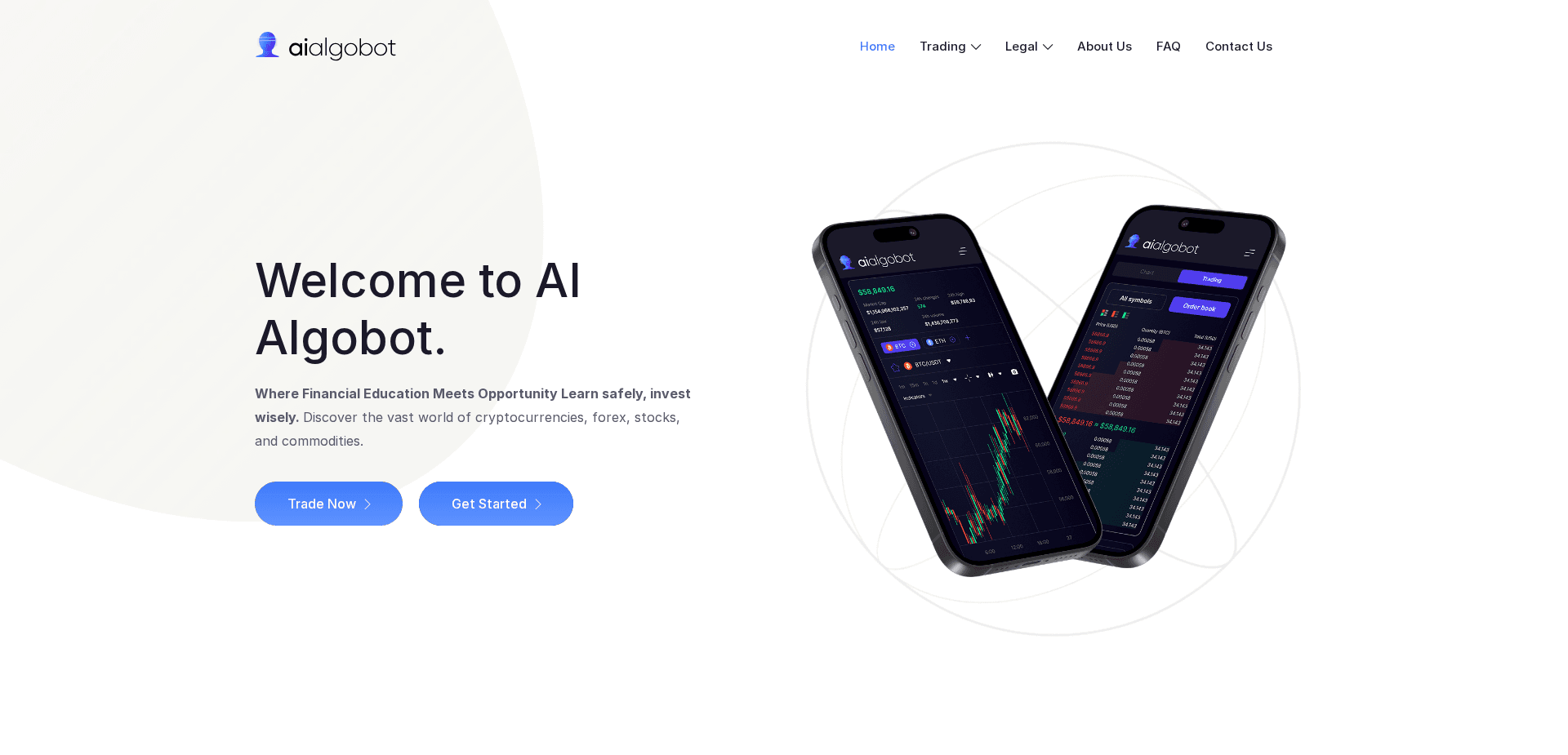 Screenshot for aialgobot.com - 0