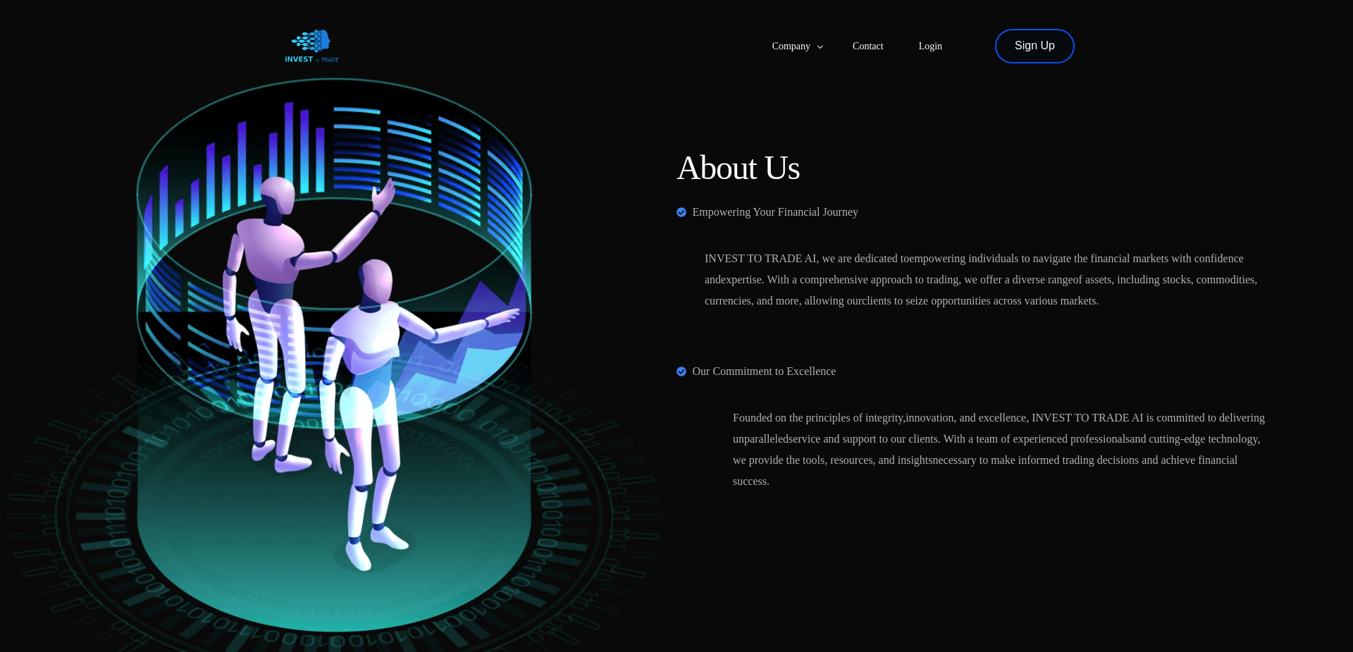 Screenshot for investtotradeai.com - 1