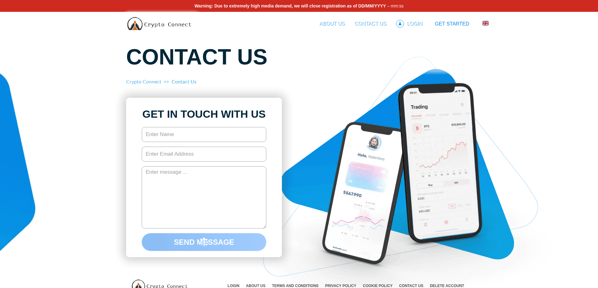 Screenshot for the-cryptoconnect.com - 2