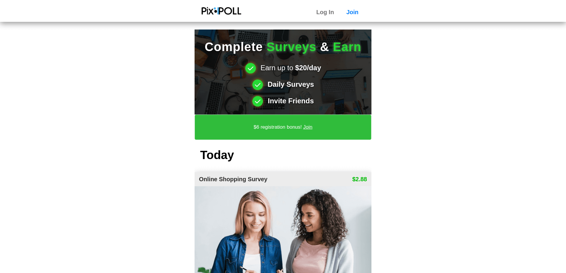 Screenshot for joinpixpoll.com - 0