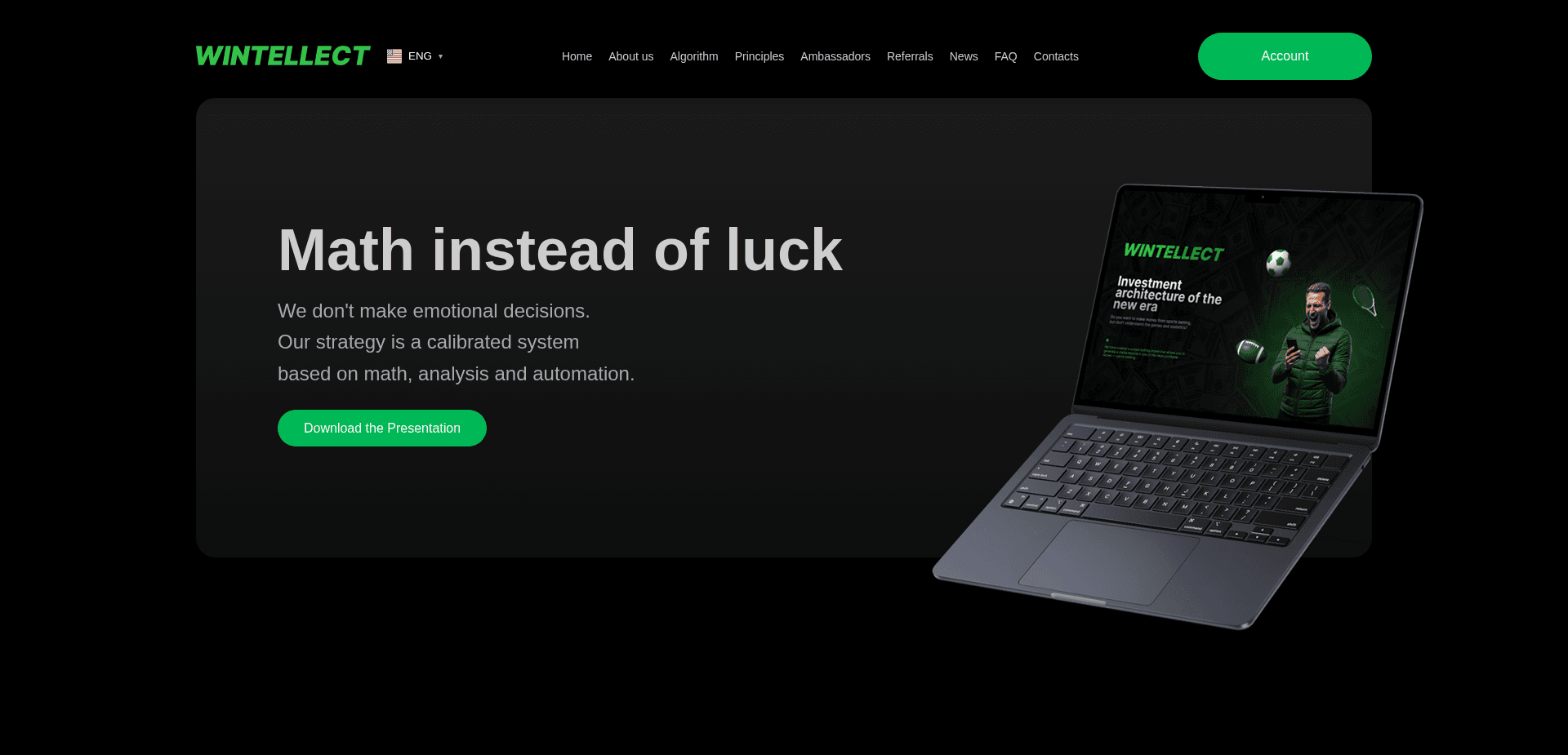 Screenshot for wintellectai.biz - 2