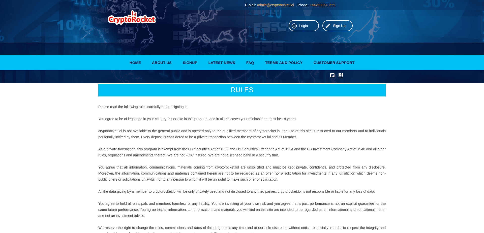 Screenshot for cryptorocket.lol - 1