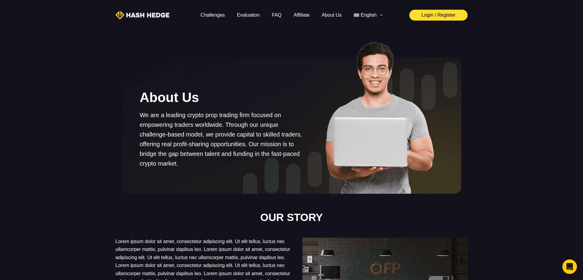 Screenshot for hashhedge.com - 1