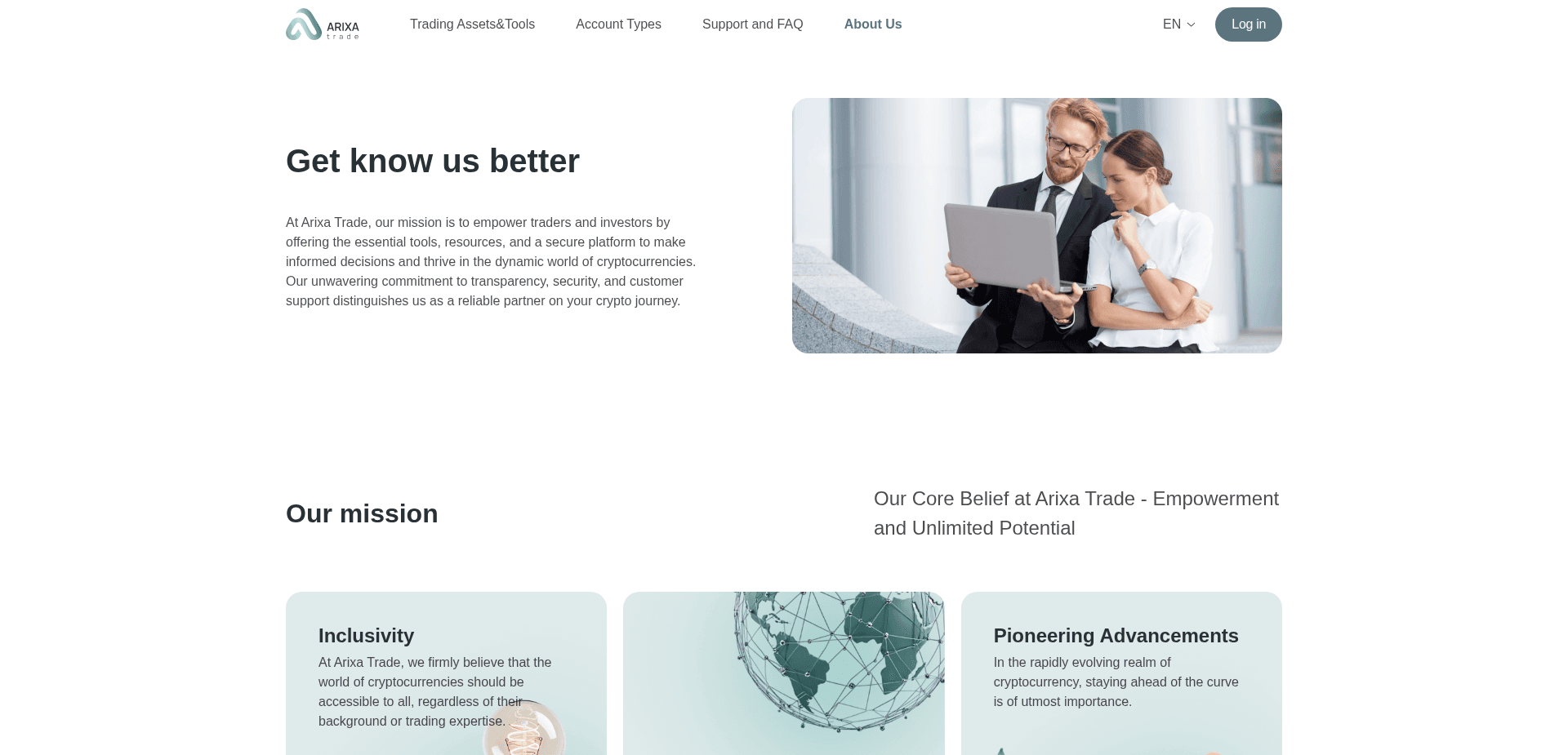 Screenshot for arixatrade.com - 2