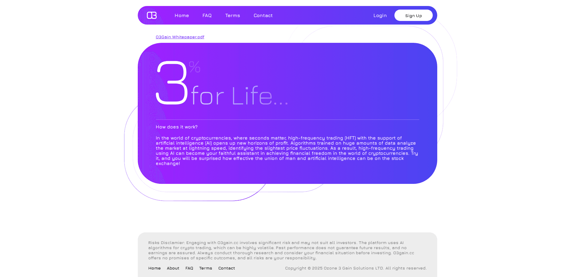 Screenshot for o3gain.cc - 0