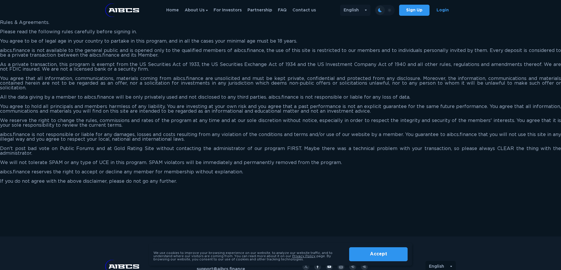 Screenshot for aibcs.finance - 1