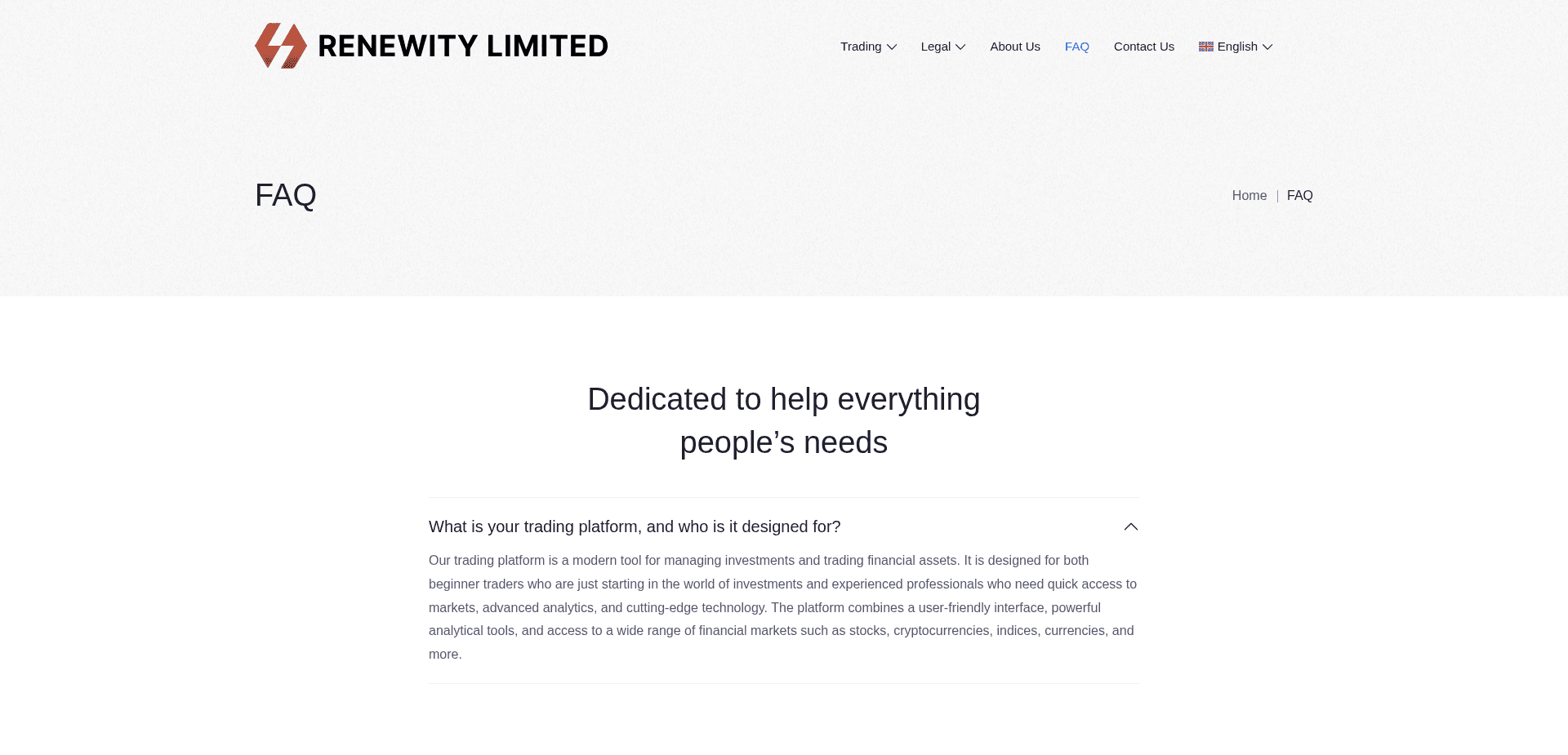 Screenshot for renewitylimited.com - 2