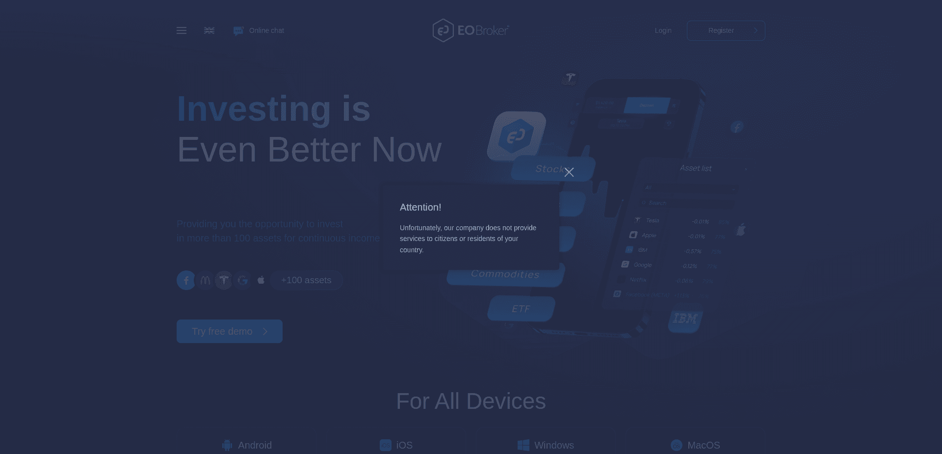 Screenshot for eobroker.com - 0