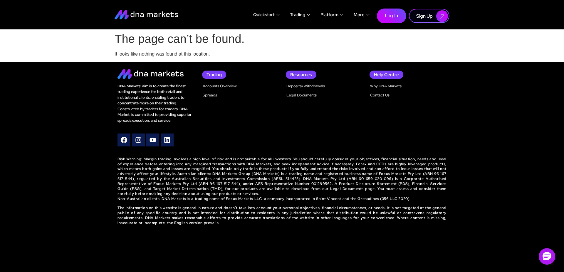 Screenshot for dnamarkets.com - 1