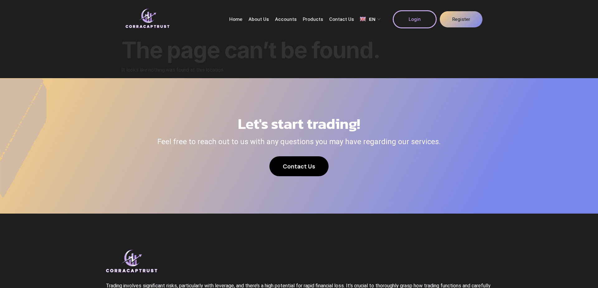 Screenshot for corracaptrust.com - 1
