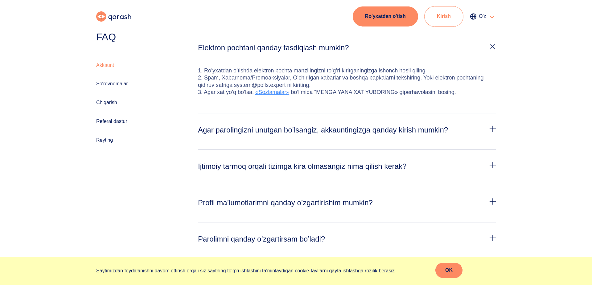 Screenshot for qarash.uz - 0