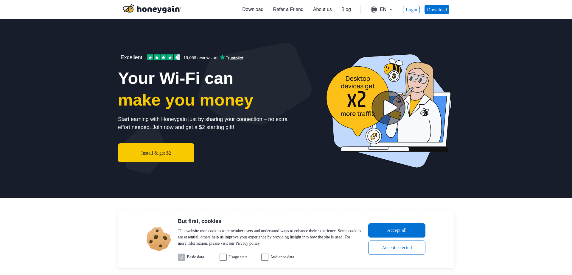 Screenshot for r.honeygain.me - 3