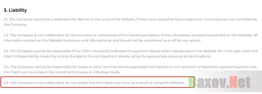 Отказ от ответственности