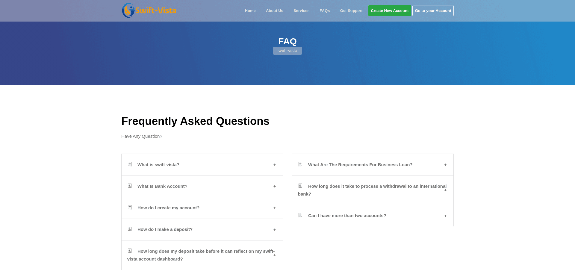 Screenshot for swift-vista.net - 1
