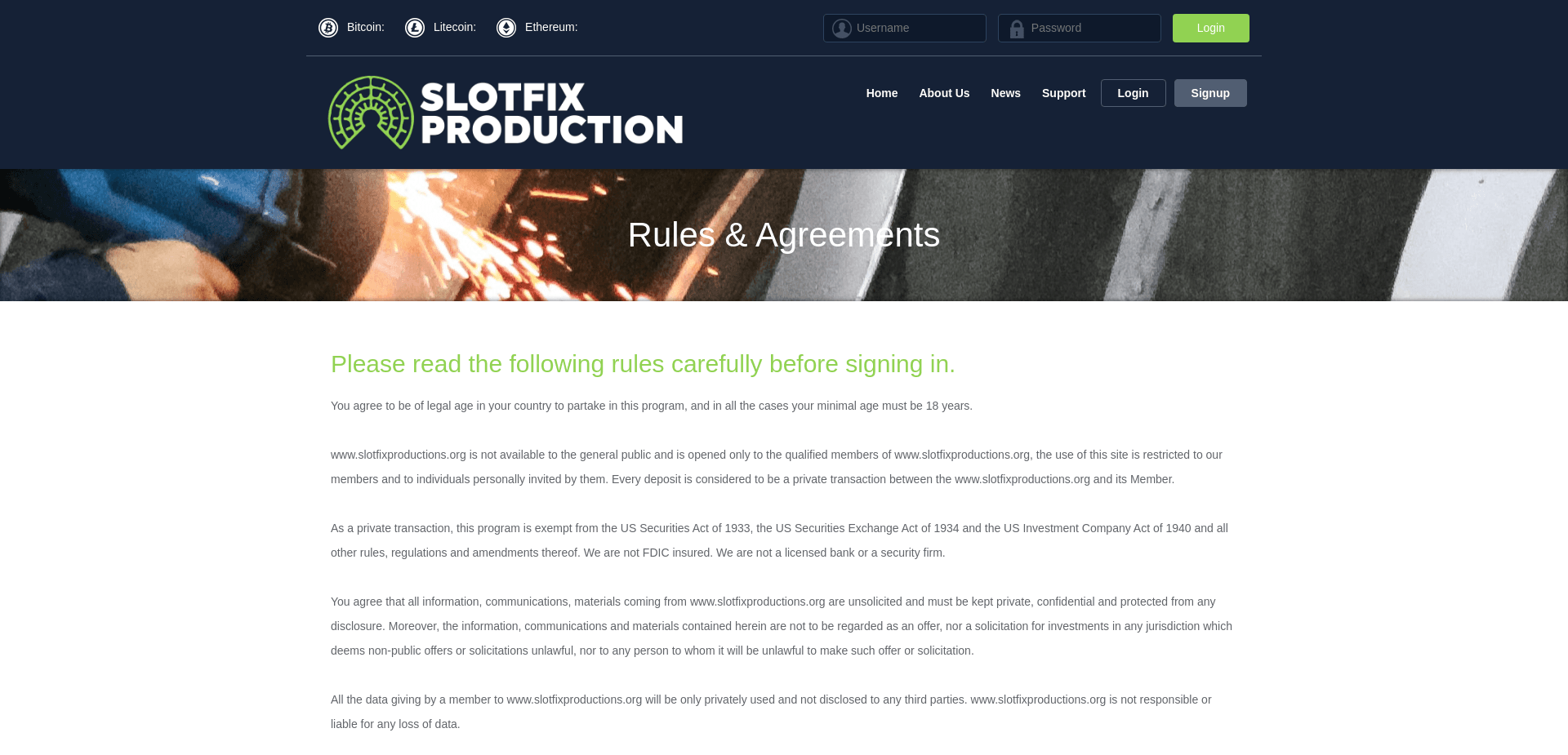 Screenshot for slotfixproductions.org - 0