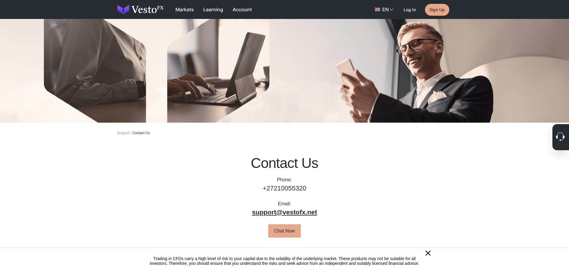 Screenshot for wwwvestofx-int.scipiosoft.com - 2