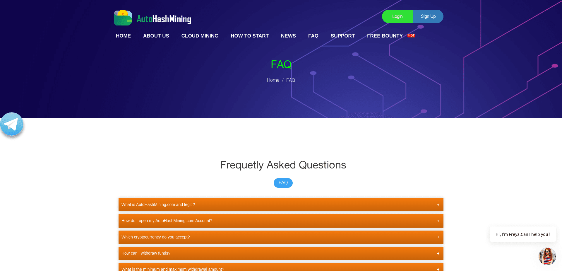 Screenshot for autohashmining.com - 2