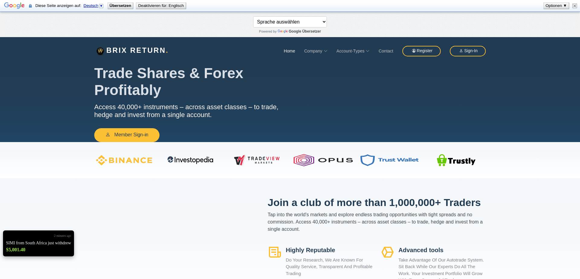 Screenshot for brixreturn.com - 1