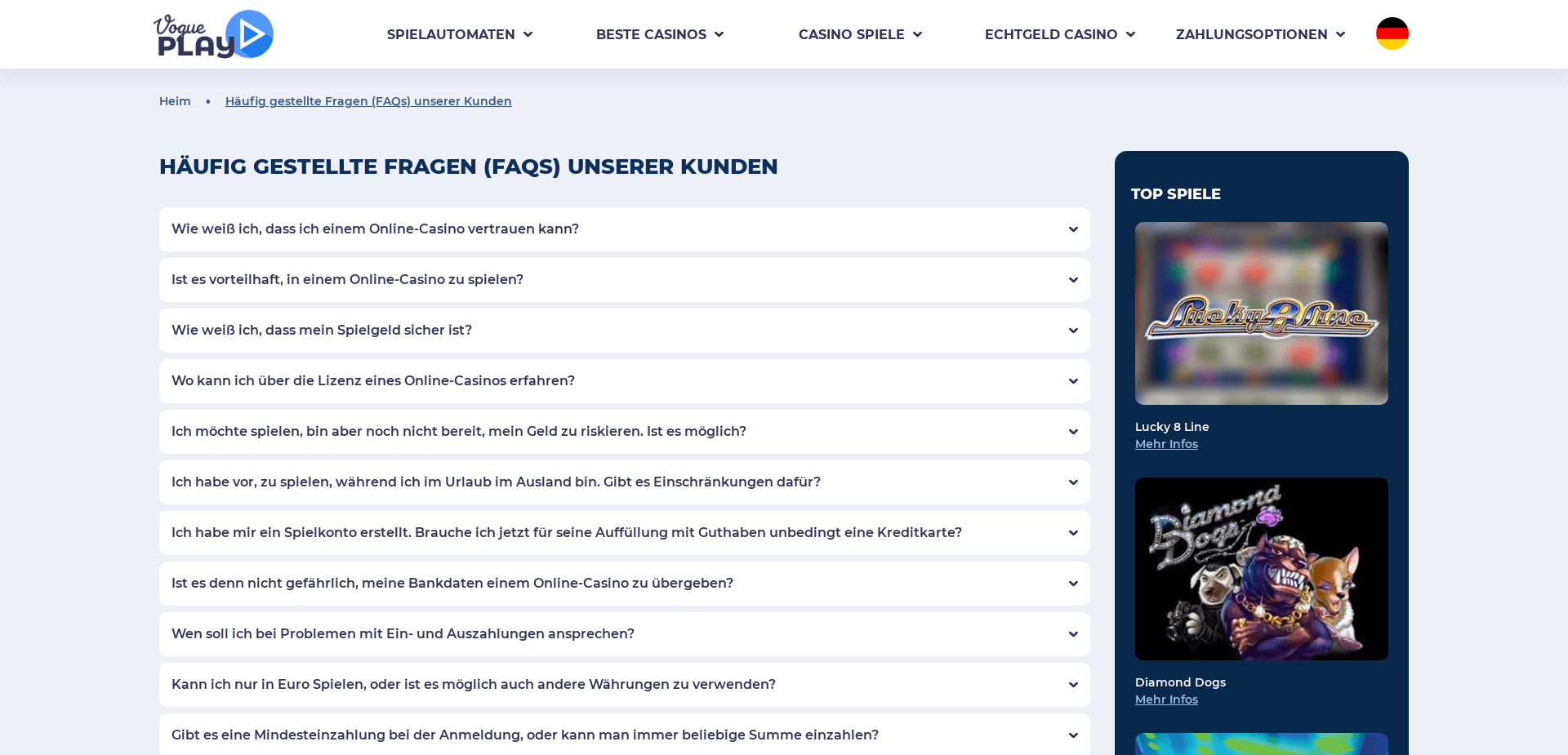 Screenshot for vogueplay.com - 1