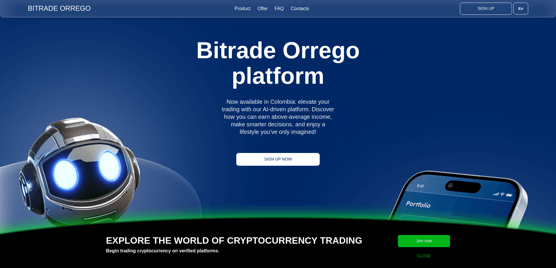 Screenshot for bitrade-orrego.com - 0