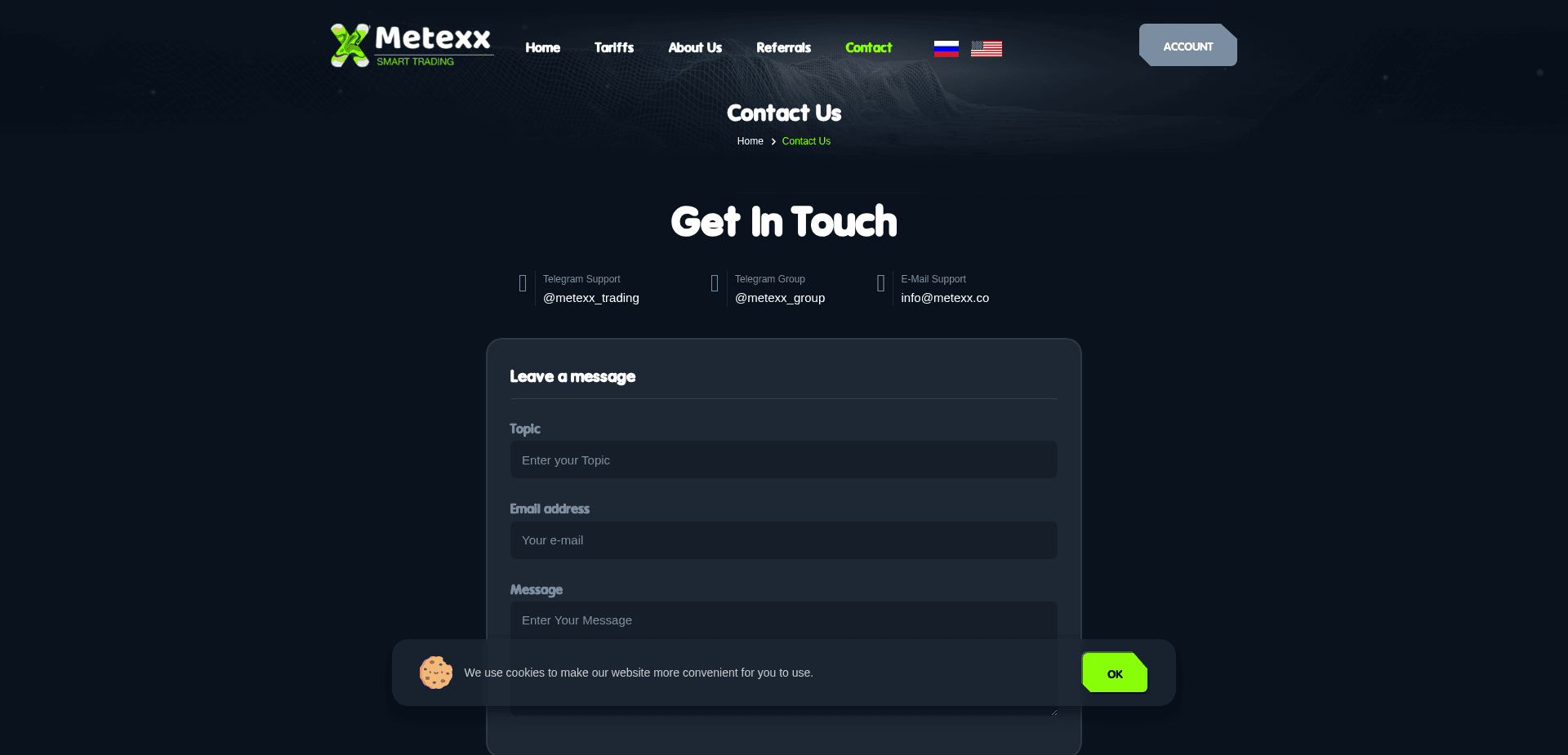 Screenshot for metexx.co - 3