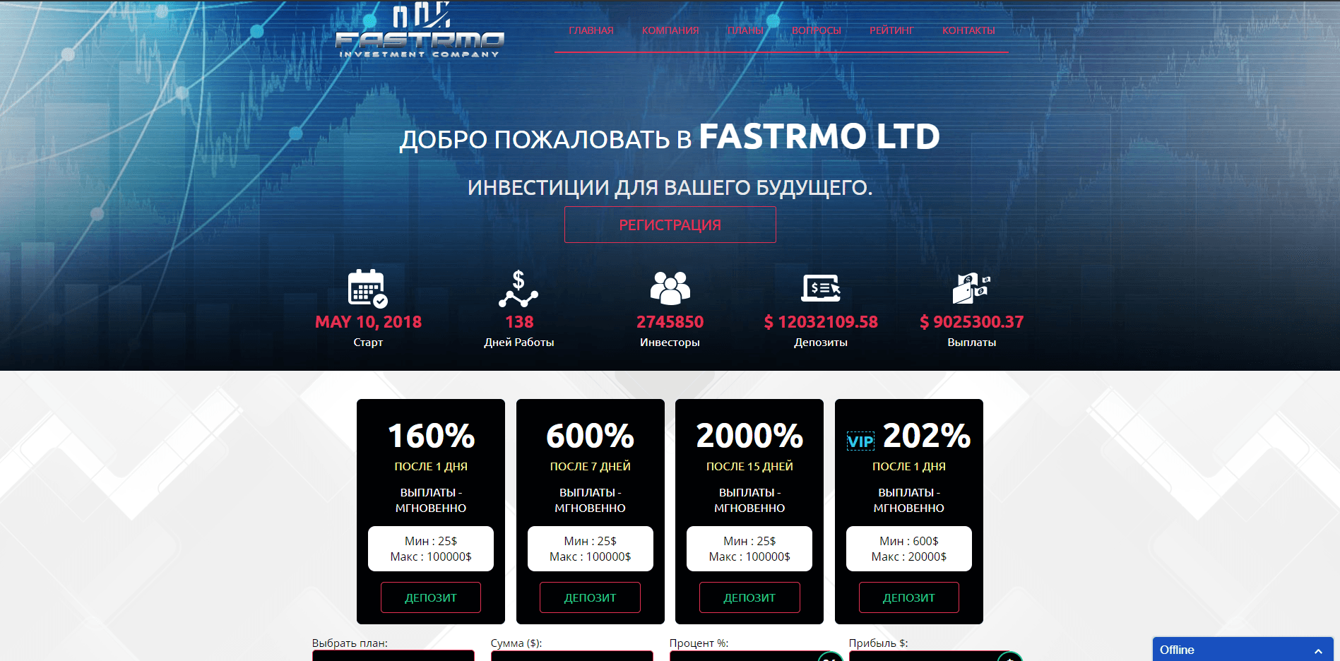 Fastrmo LTD - лохотрон