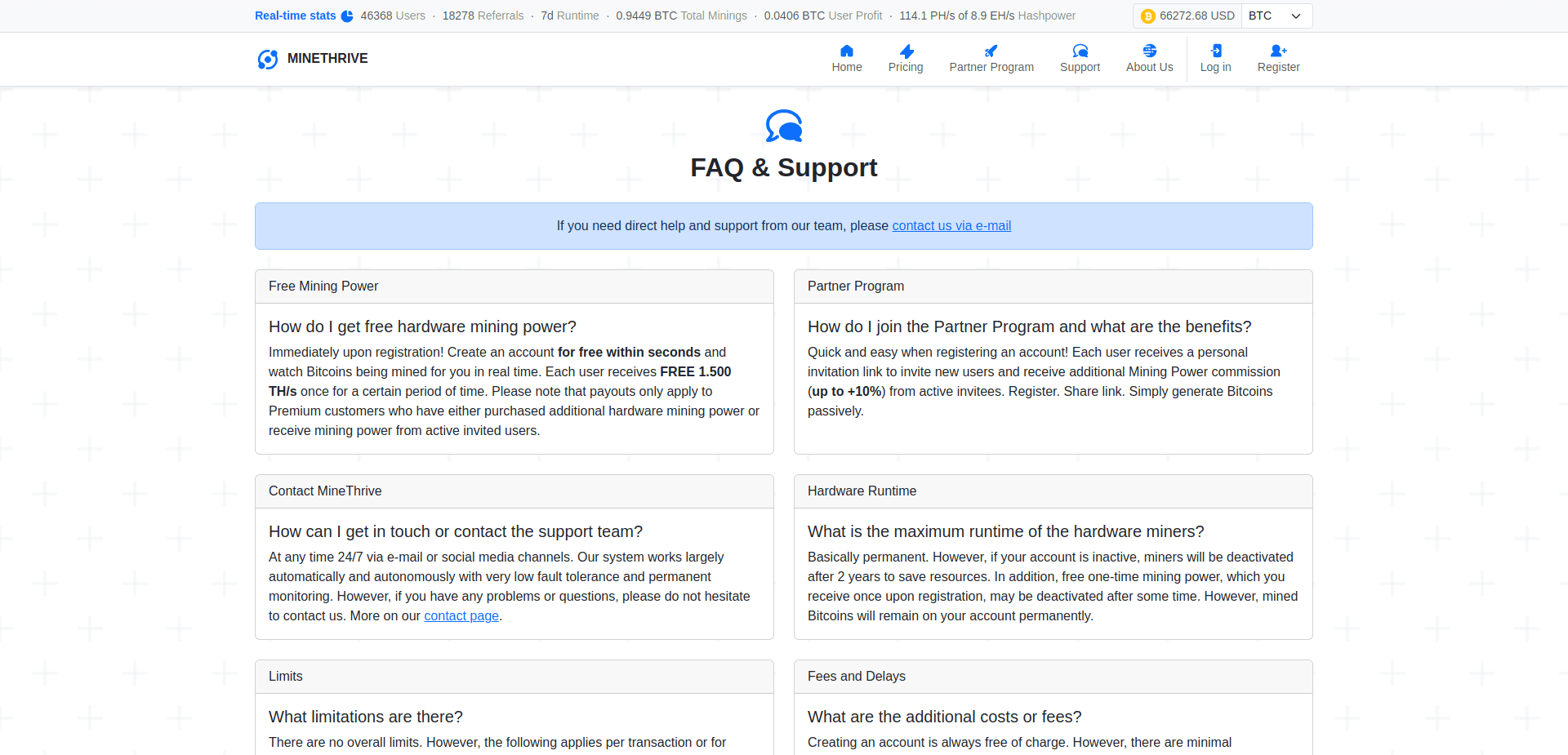 Screenshot for minethrive.com - 1