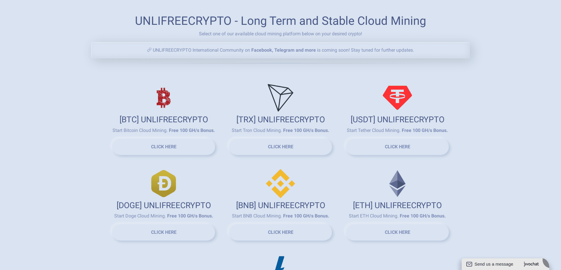 Screenshot for unlifreecrypto.com - 0