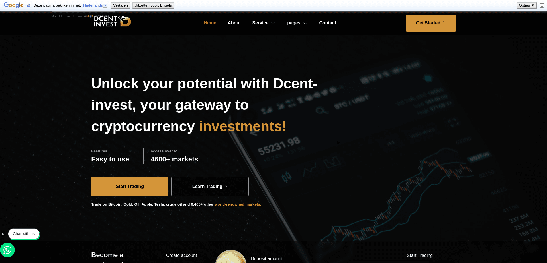 Screenshot for dcent-invest.com - 0