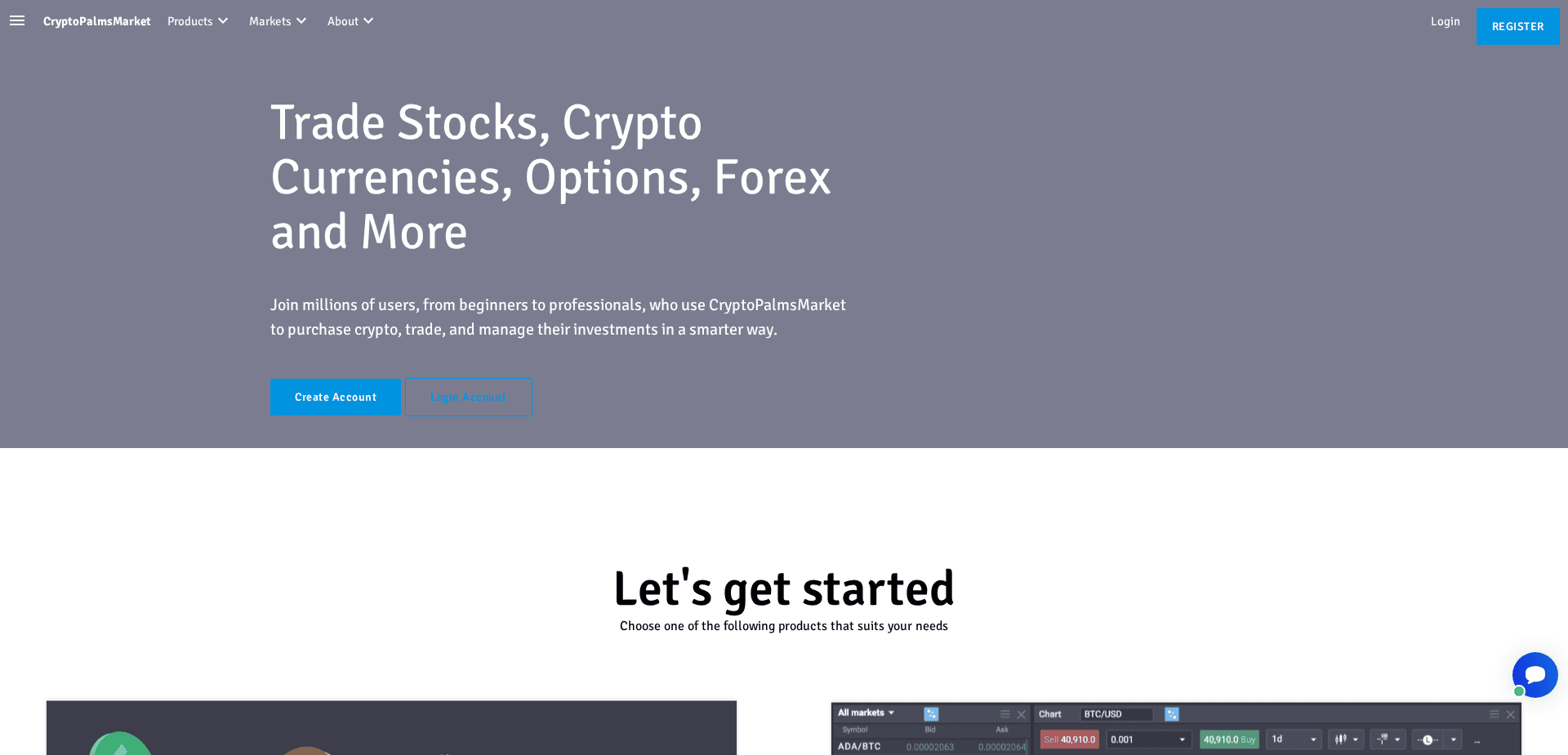 Screenshot for cryptopalmsmarket.com - 0