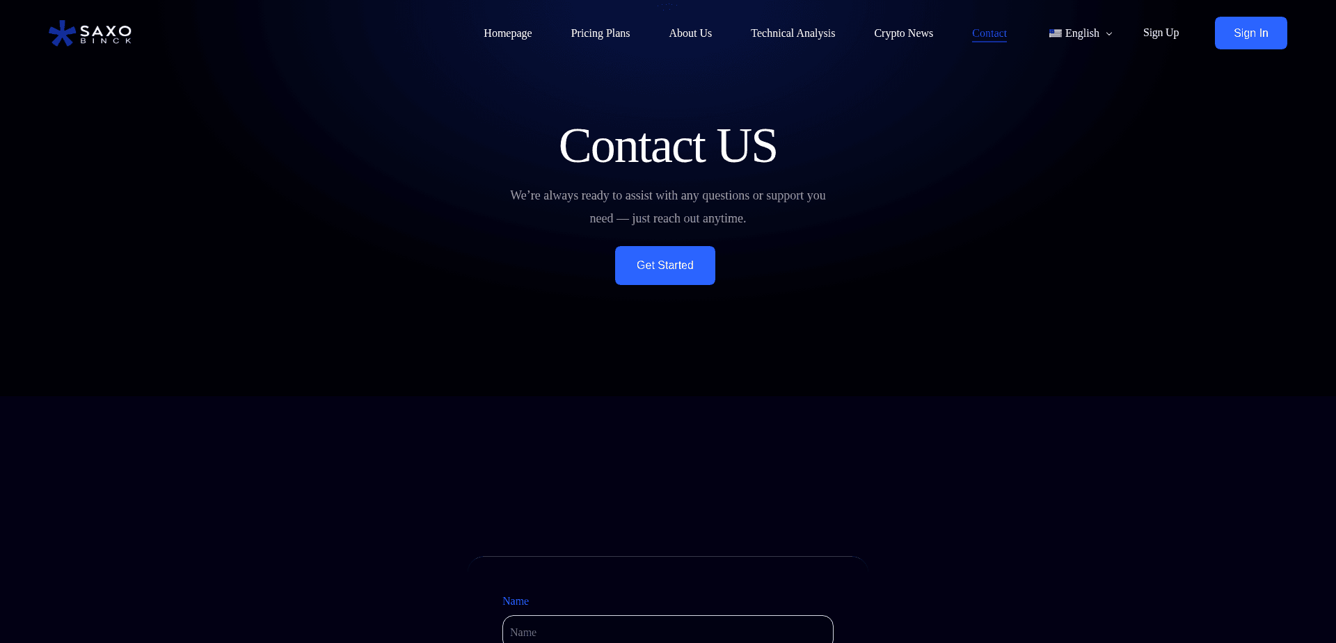 Screenshot for saxobinck.trade - 0