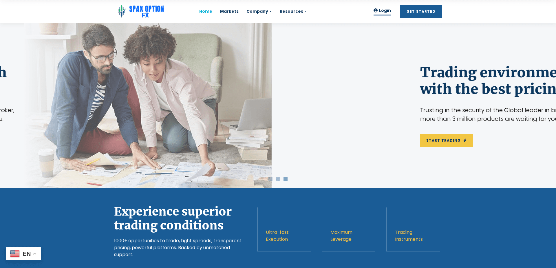 Screenshot for spaxoptionfx.com - 0