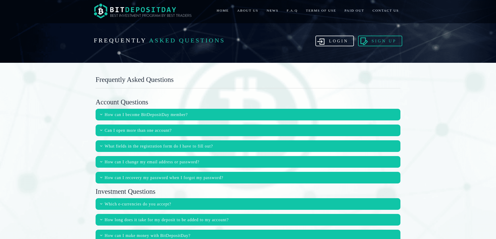 Screenshot for bitdepositday.com - 3