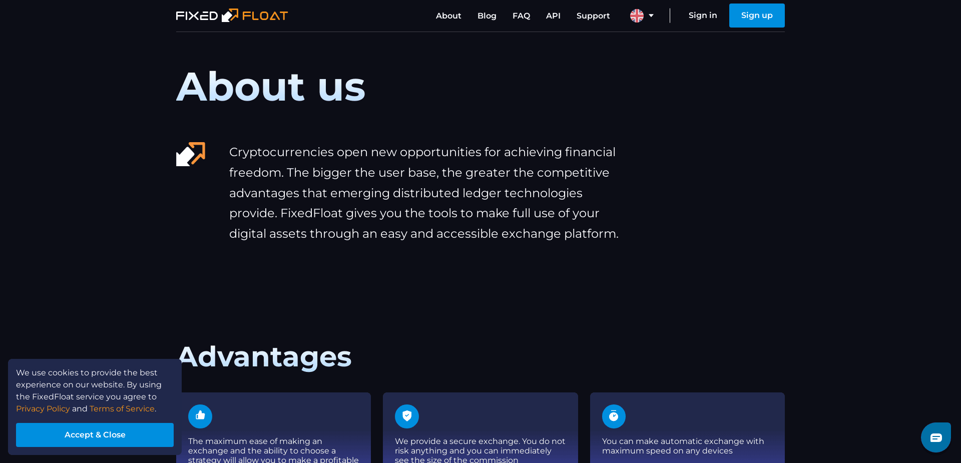 Screenshot for fixedfloat.com - 0