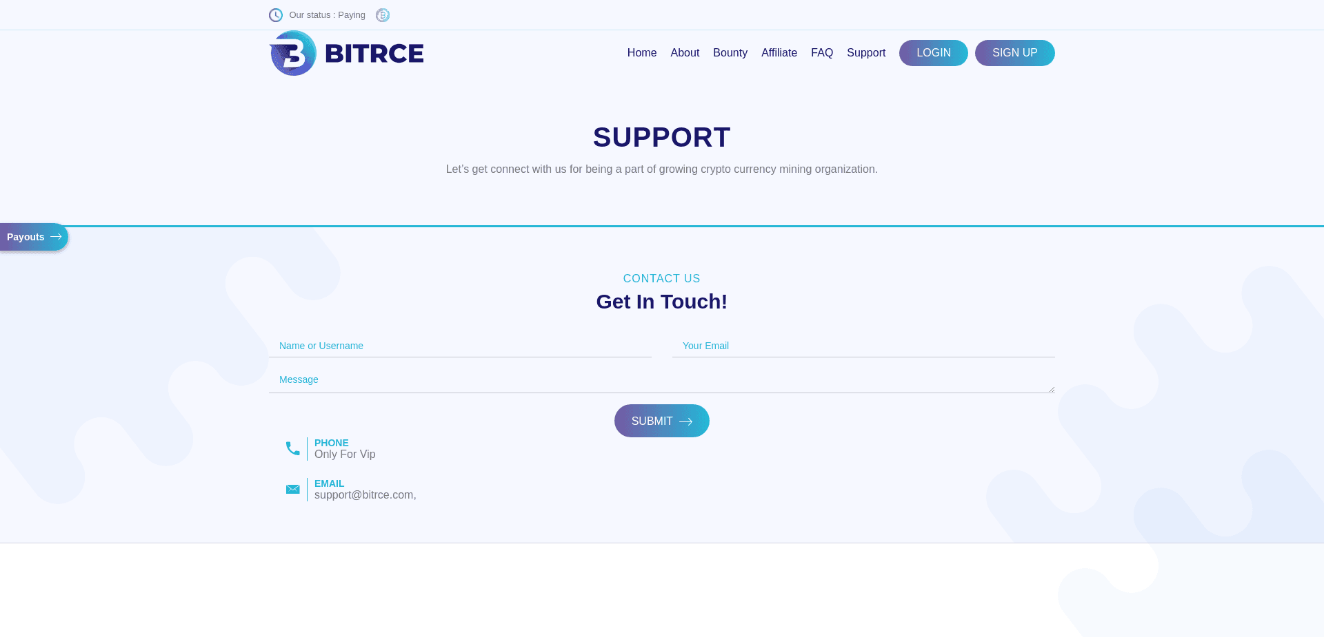 Screenshot for bitrce.com - 2
