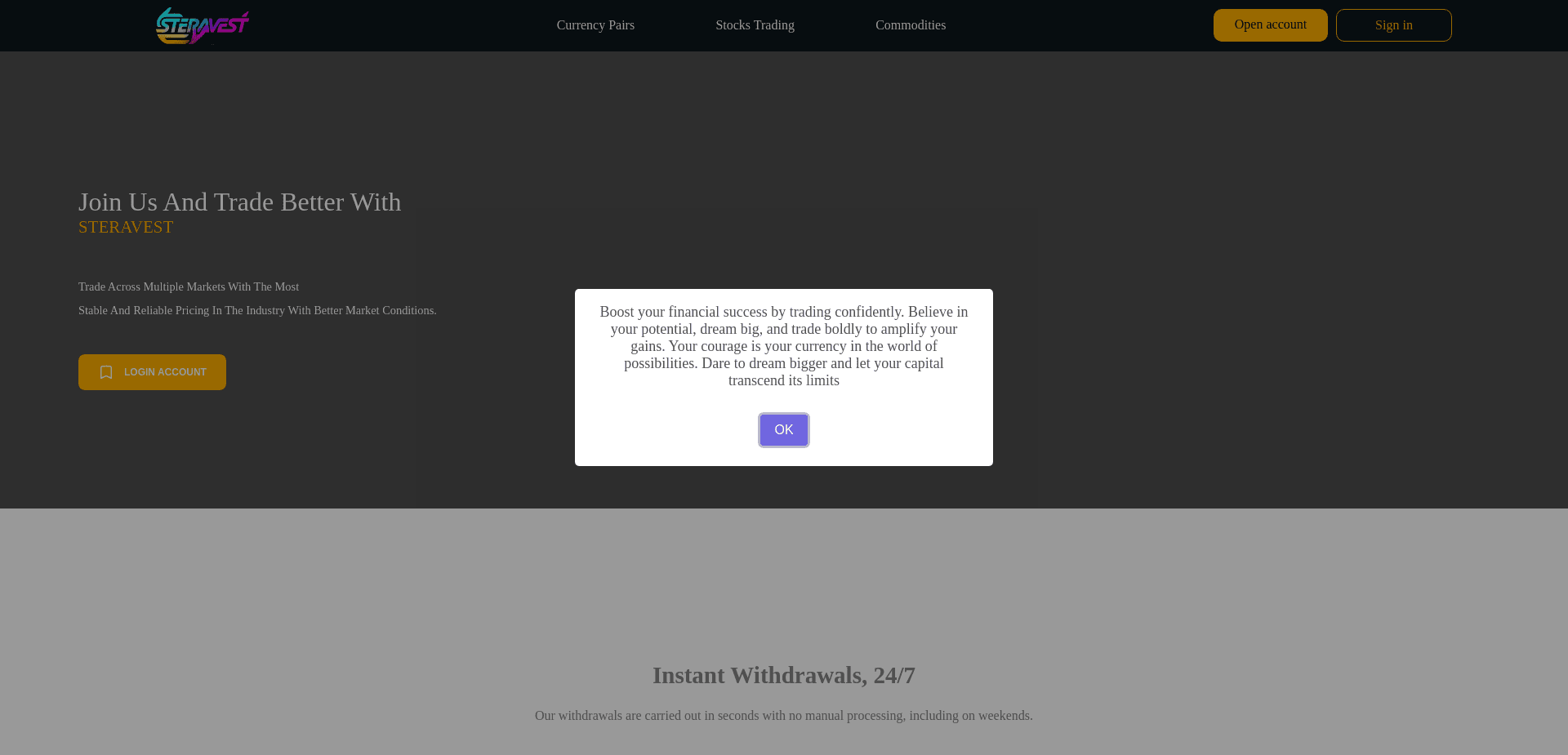 Screenshot for steravest.com - 1