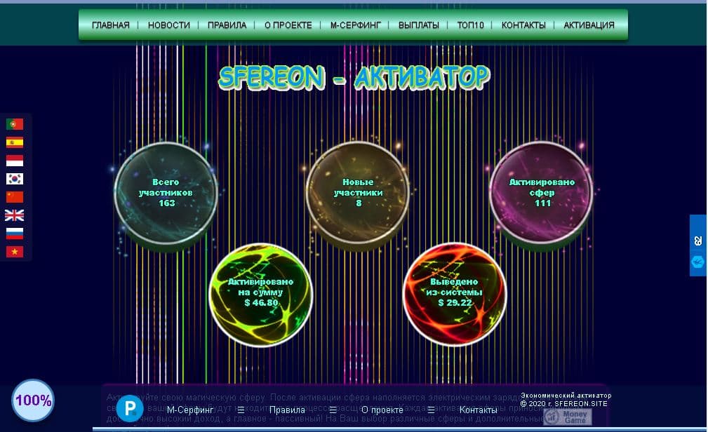 Очередная финансовая пирамида Экономический активатор Sfereon