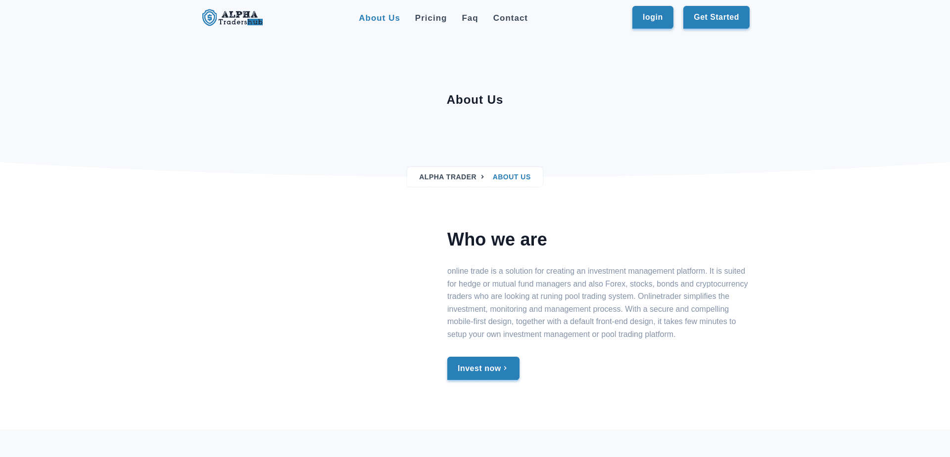 Screenshot for alpha-tradershub.com - 2