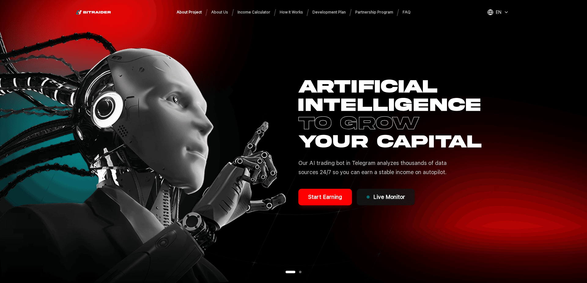 Screenshot for bitraider.ai - 3