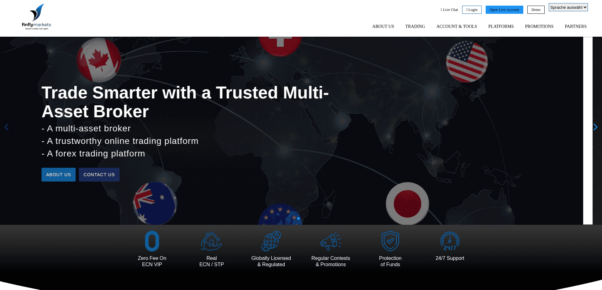 Screenshot for finflymarkets.com - 2