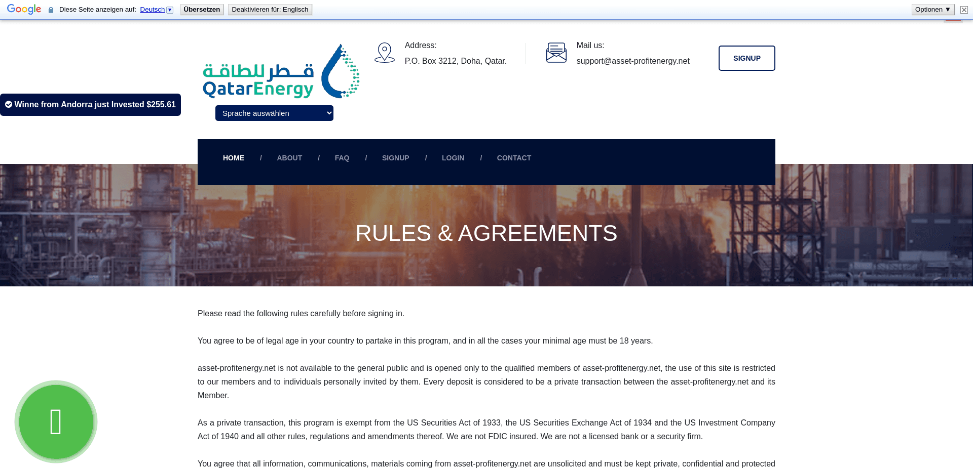 Screenshot for asset-profitenergy.net - 1