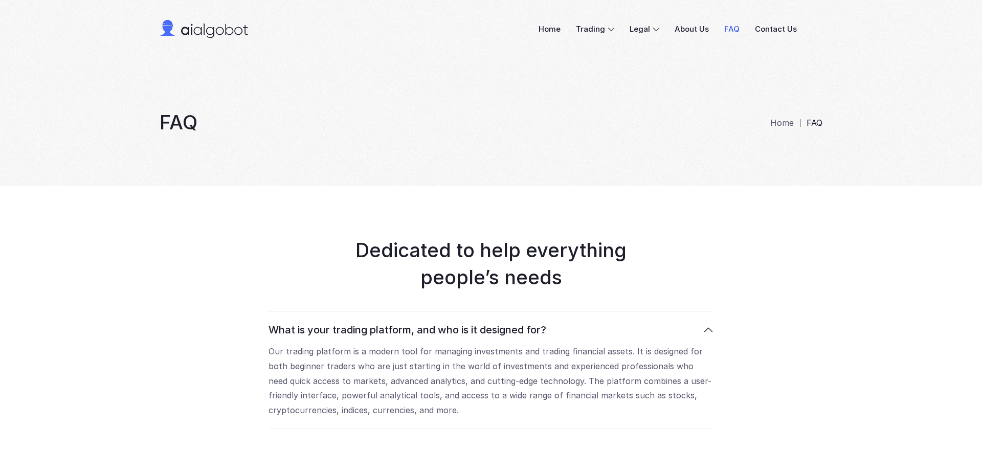 Screenshot for aialgobot.com - 1