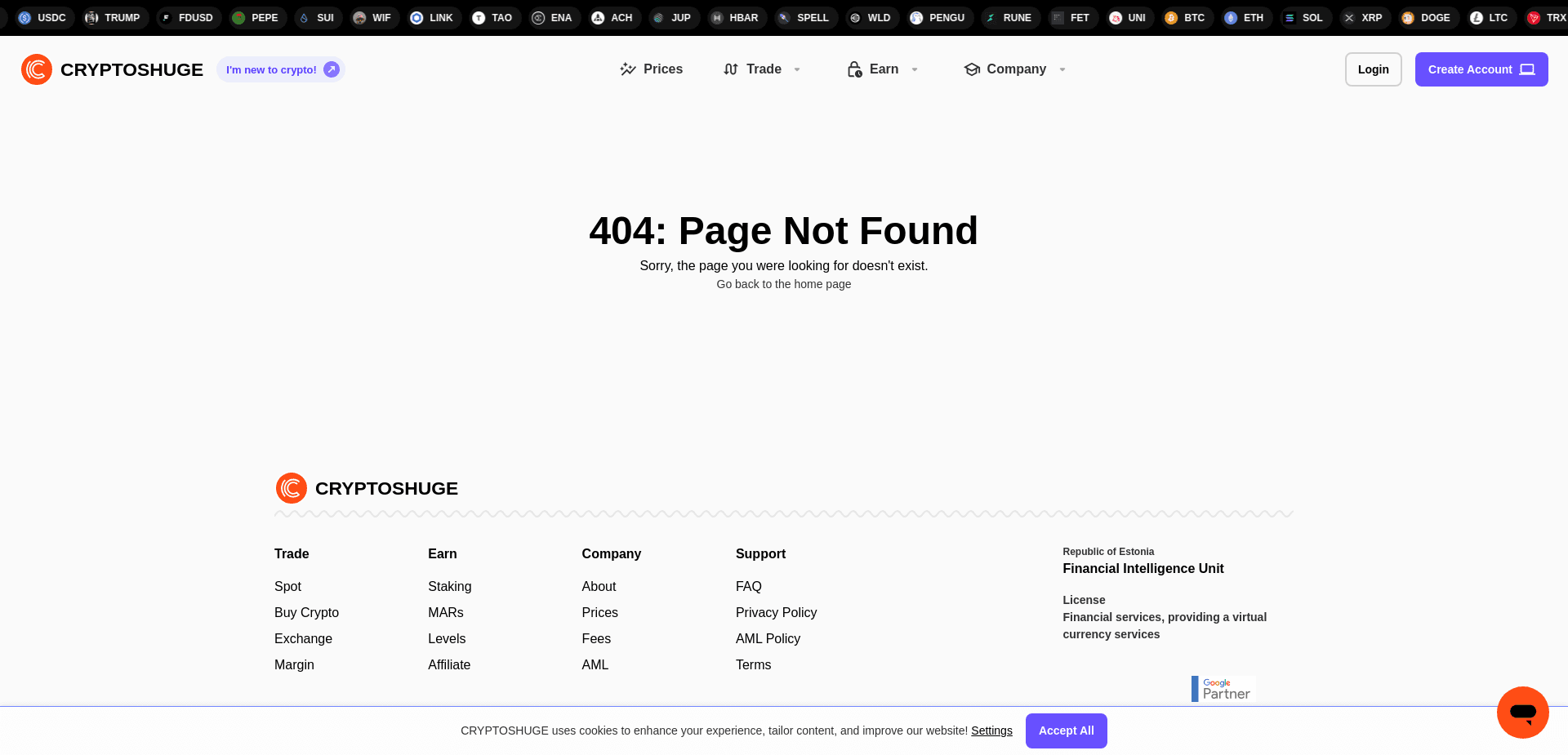 Screenshot for cryptoshuge.net - 2