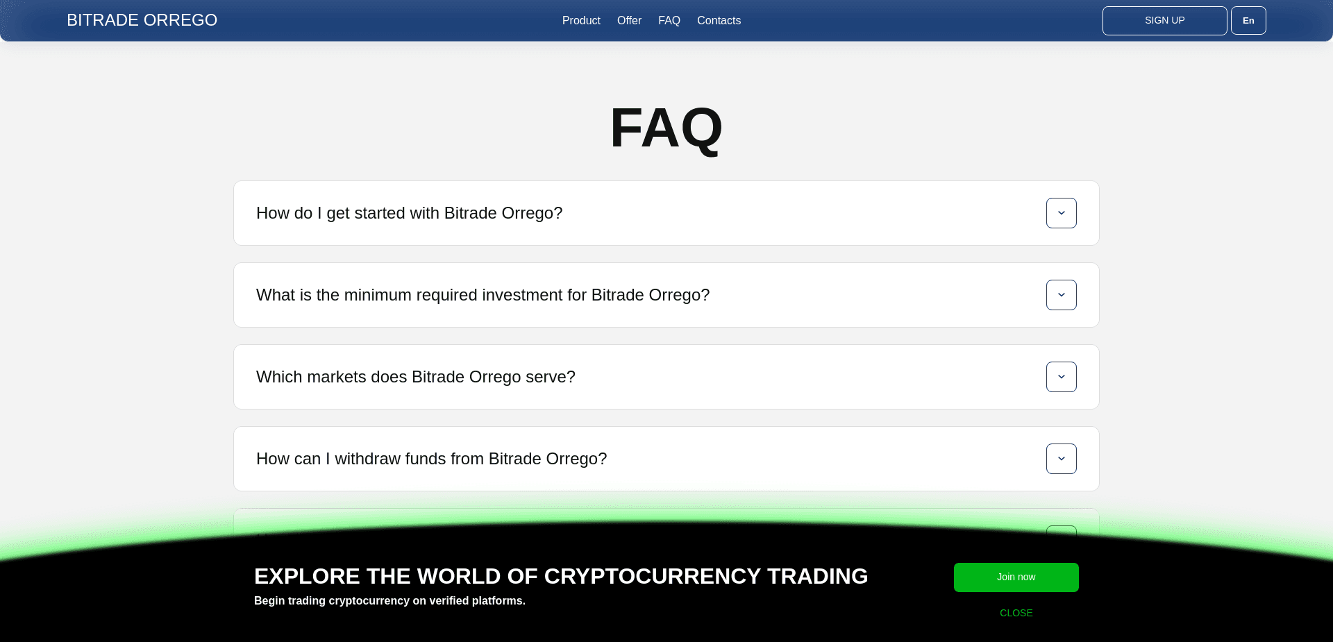 Screenshot for bitrade-orrego.com - 1