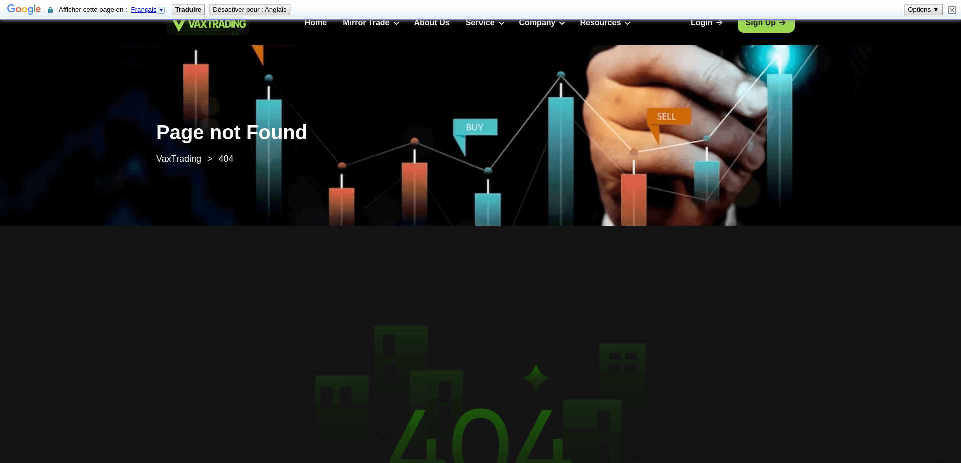 Screenshot for vaxtrading.com - 2